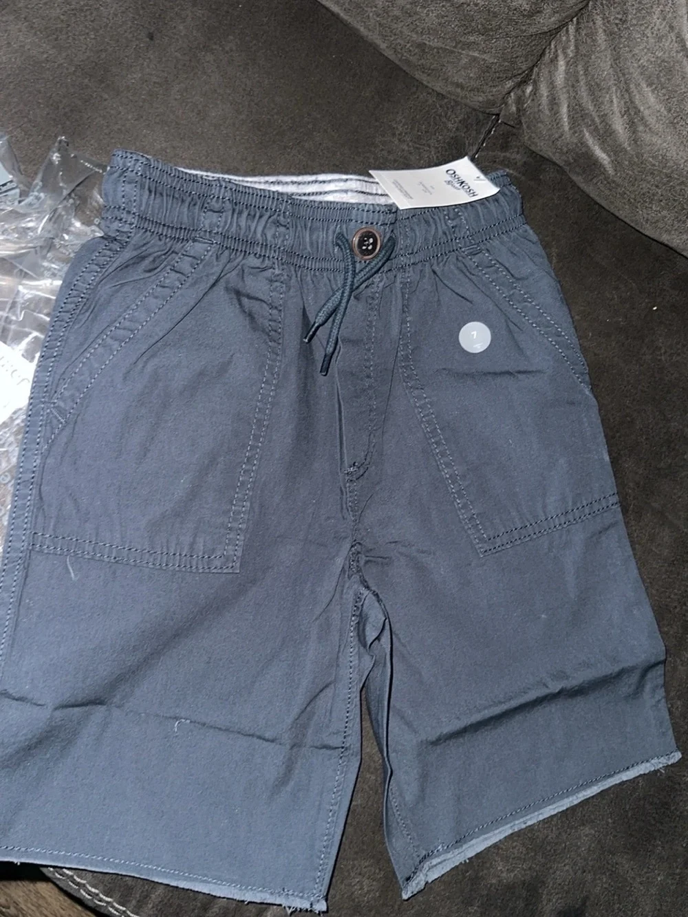Elastic-Waist Flat Front Khaki Shorts for kids